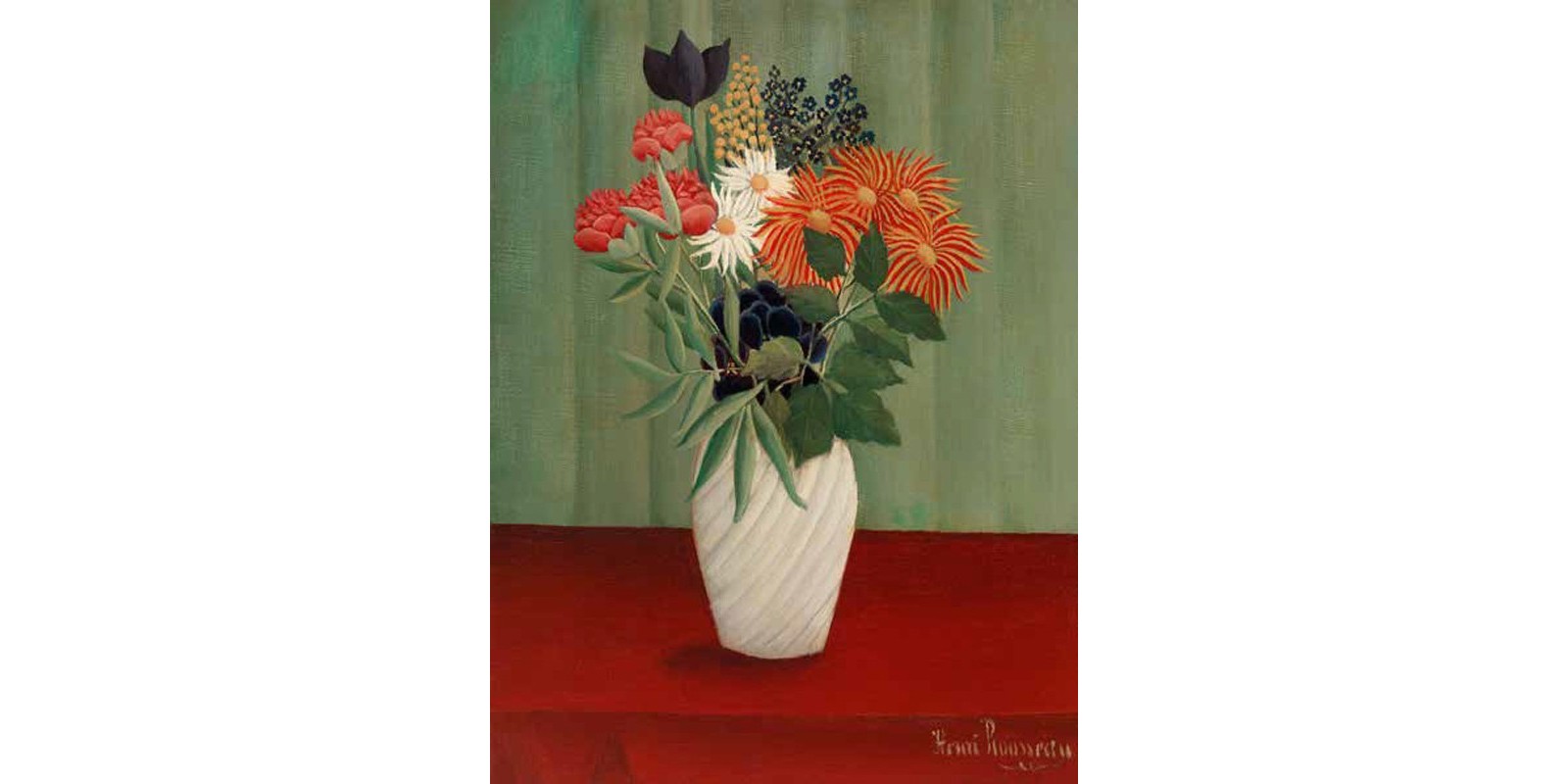Henri Rousseau - Bouquet of Flowers with China Asters and Tokyos