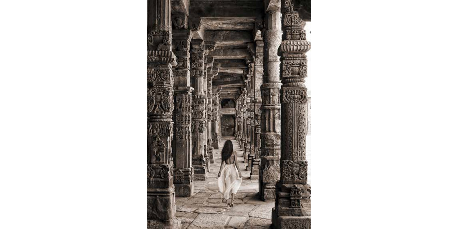 Marc Moreau - At the Temple, India (BW)