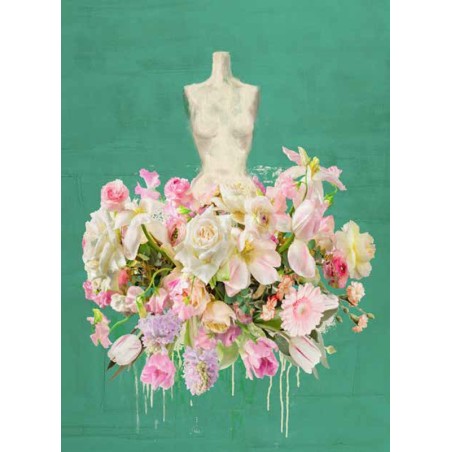 Kelly Parr - Dressed in Flowers I (Garden Green)