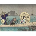Yoshu (Hashimoto) Chikanobu - Between te banks of the Sumida Bokutei I