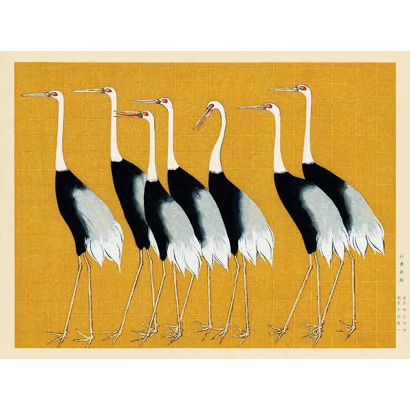 Ogata Korin - Flock of Japanese red crown cranes