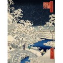 Ando Hiroshige - Drum bridge at Meguro and Sunset Hill