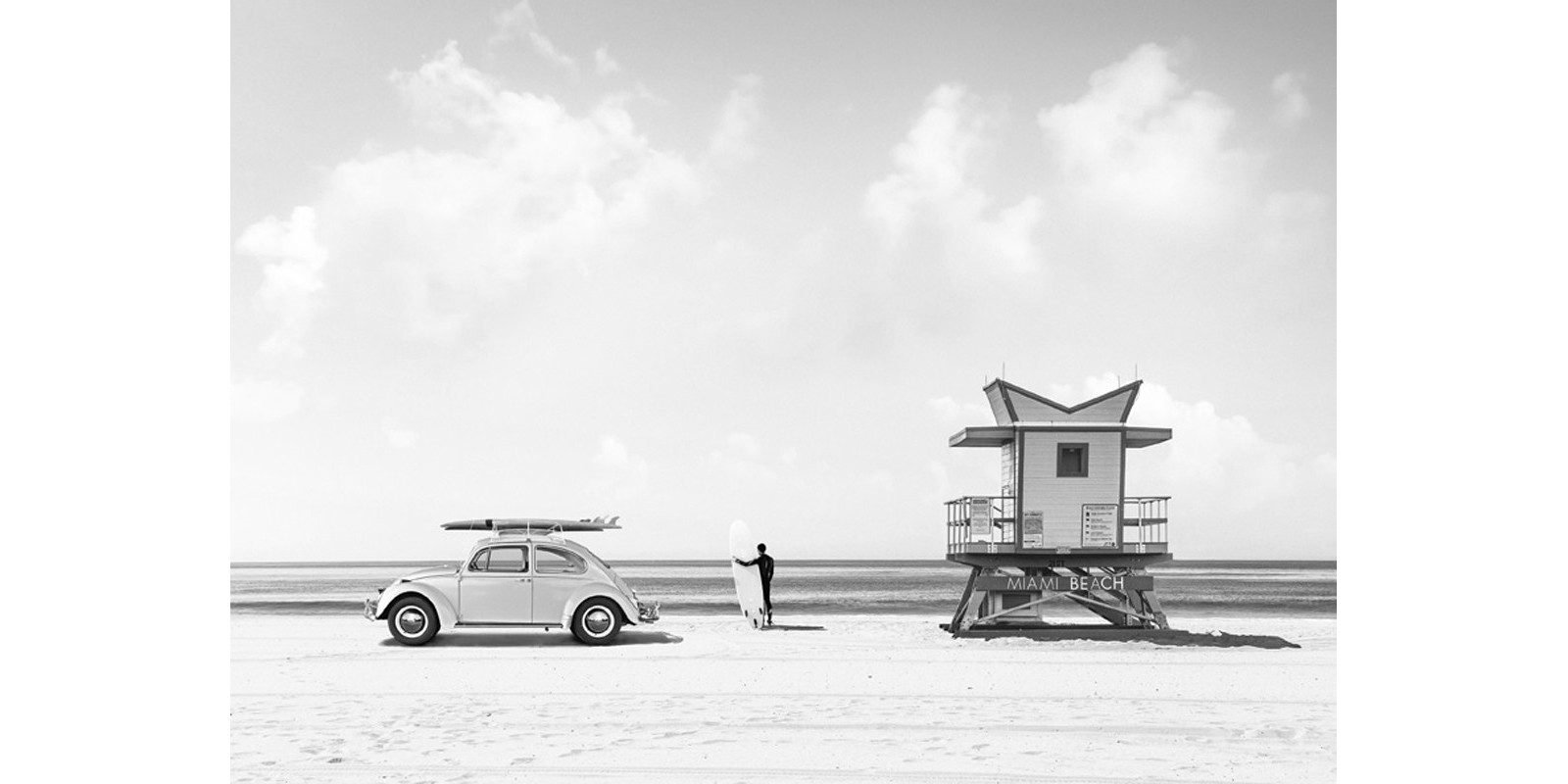Gasoline Images - Waiting for the Waves, Miami Beach (BW)