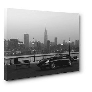 Gasoline Images - Vintage Spyder in NYC (BW)