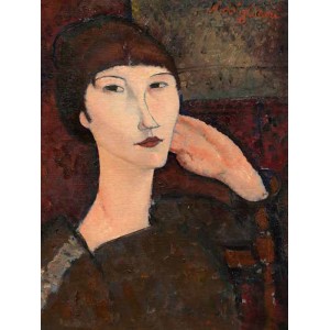 Amedeo Modigliani - Adrienne (woman with bangs)