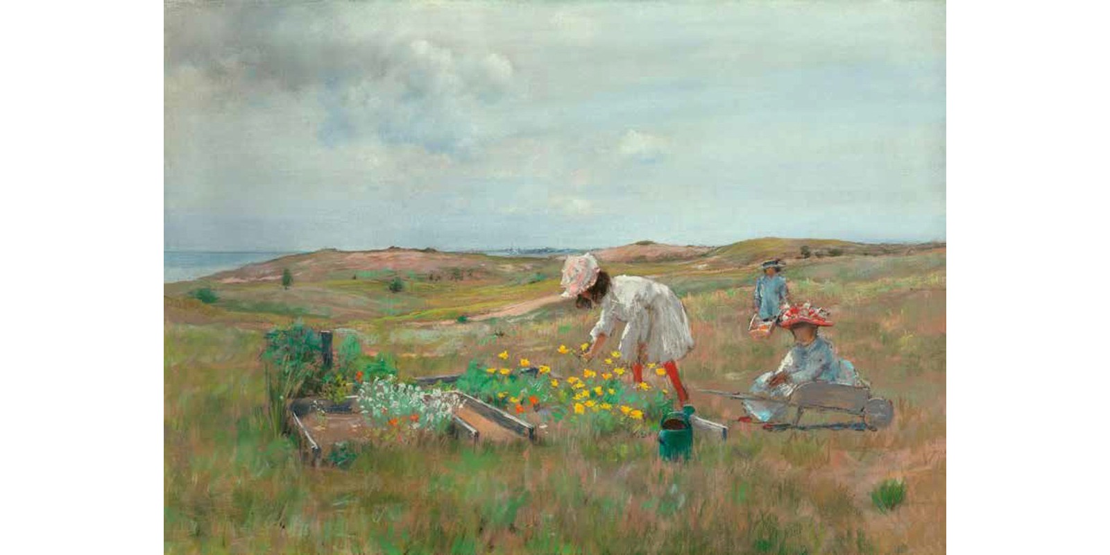 William Merritt Chase - Gathering Flowers, Shinnecock, Long Island