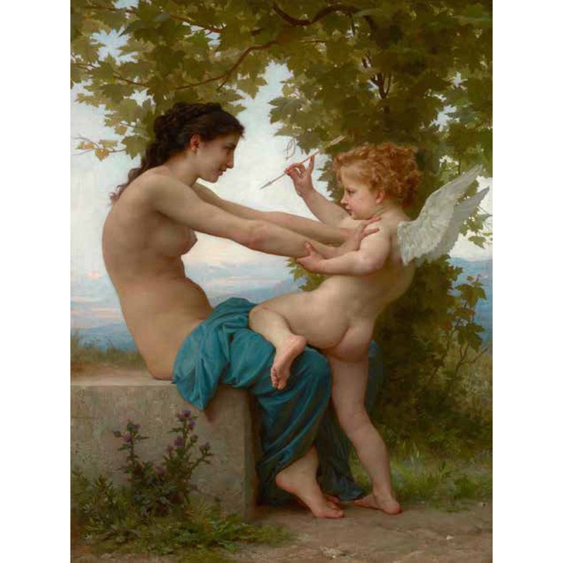 William-Adolphe Bouguereau - A Young Girl Defending Herself against Eros