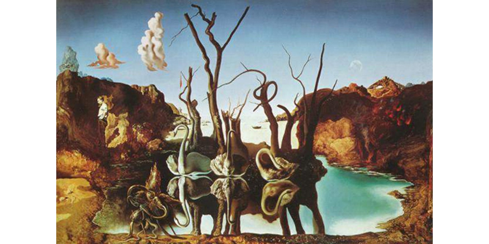 Salvador Dali - Reflection of elephants