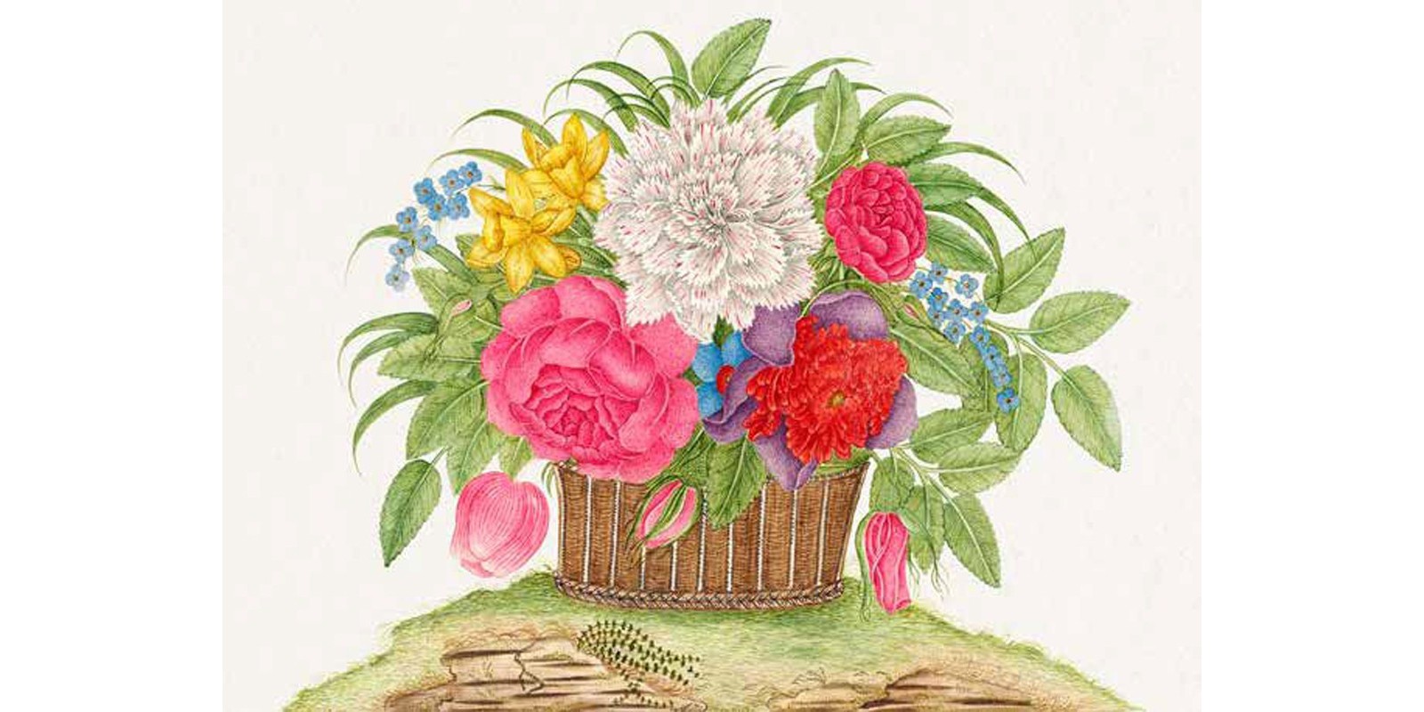 Anonymous - Basket of blooming flowers II