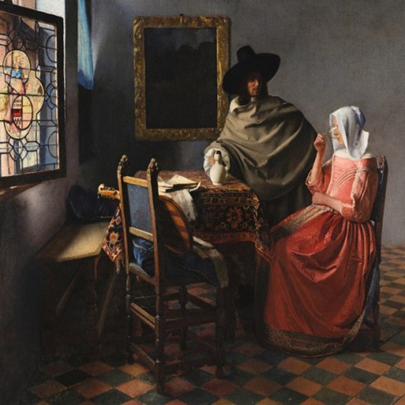 Jan Vermeer - The Wine Glass (detail)