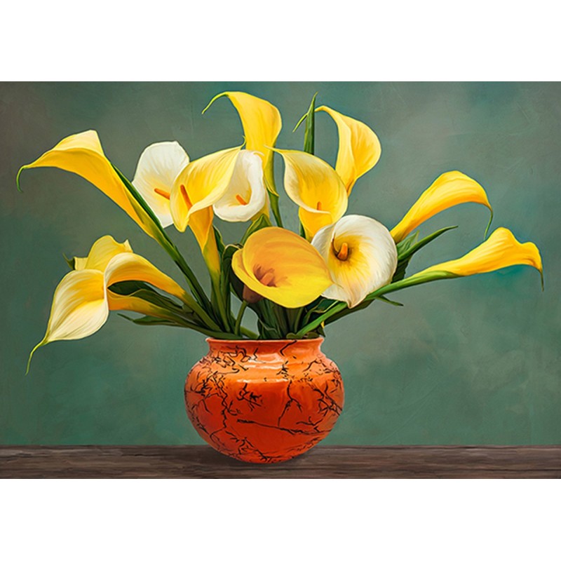 Luca Villa - Vase of Yellow Callas