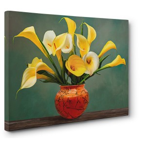 Luca Villa - Vase of Yellow Callas