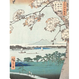 Ando Hiroshige - Suijin Shrine and Massaki on the Sumida River