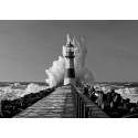 Pangea Images -  Lighthouse in the Mediterranean Sea (BW)