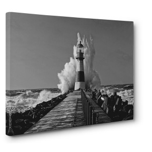 Pangea Images -  Lighthouse in the Mediterranean Sea (BW)