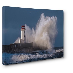 Pangea Images -  Lighthouse in raging Sea