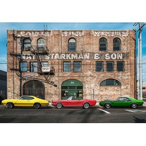 Gasoline Images - Urban Landscape with Muscle Cars