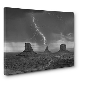 Pangea Images - Storm on Monument Valley, Utah (B&W)