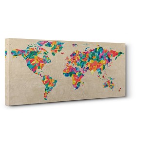 Joannoo - Multicolor World Map (neutral)