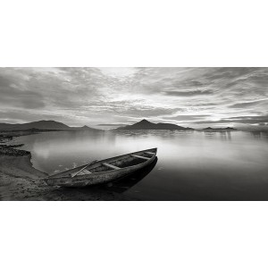 Pangea Images - Sunset on a Lake, Scotland (B&W)