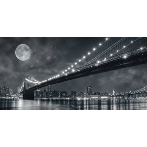 Janis Lacis - Brooklyn Bridge at Night,New York