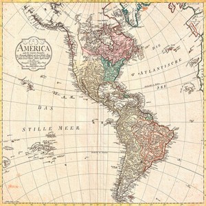 Conrad Mannert - Map of North America and South America, 1796