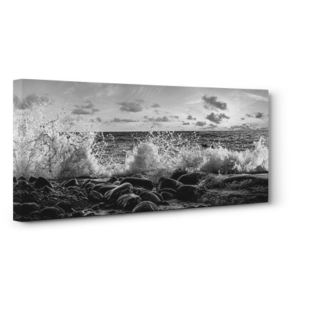 Pangea Images - Waves crashing, Point Reyes, California (detail, BW)