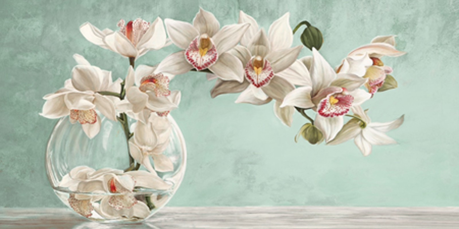 Remy Dellal - Orchid Arrangement II (Celadon)
