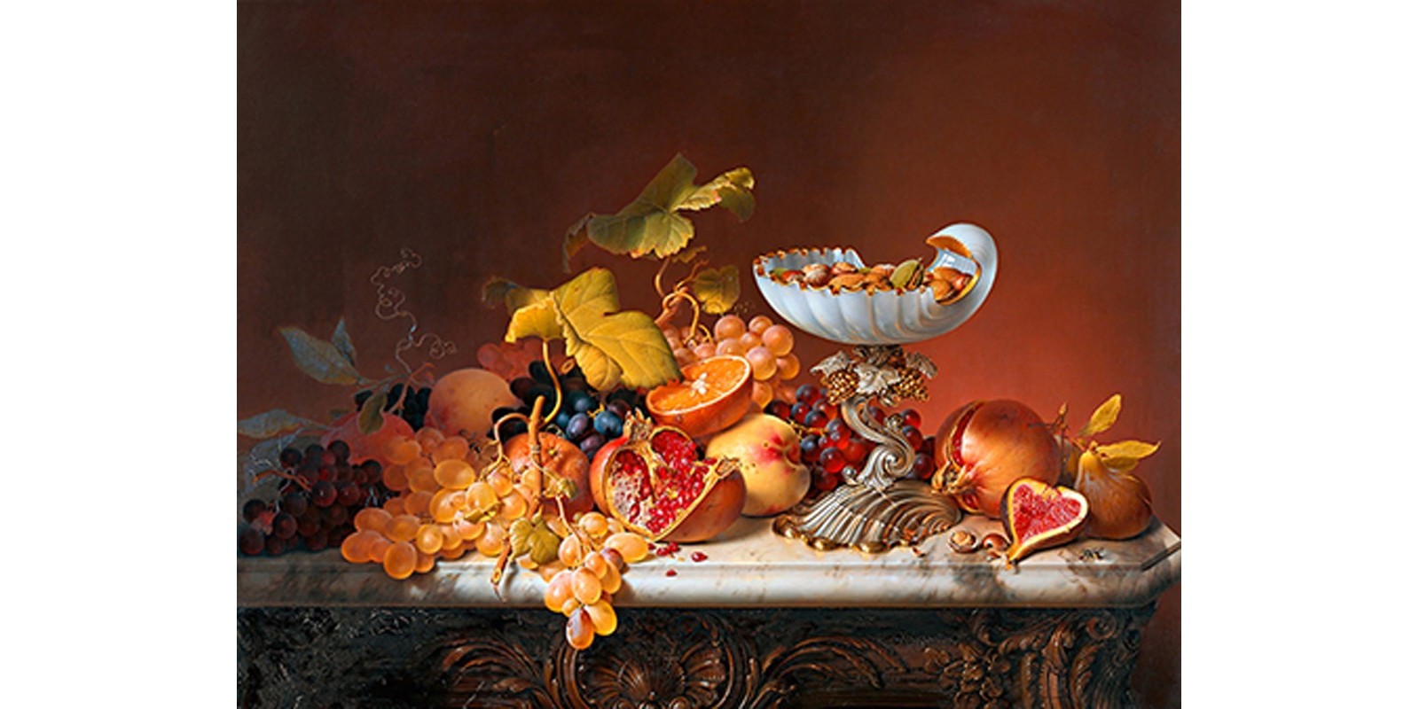 Johann Wilhelm Preyer - Natura morta con frutta