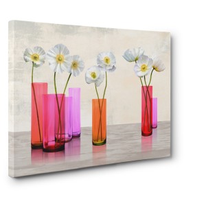 Cynthia Ann - Poppies in crystal vases (Purple palette)