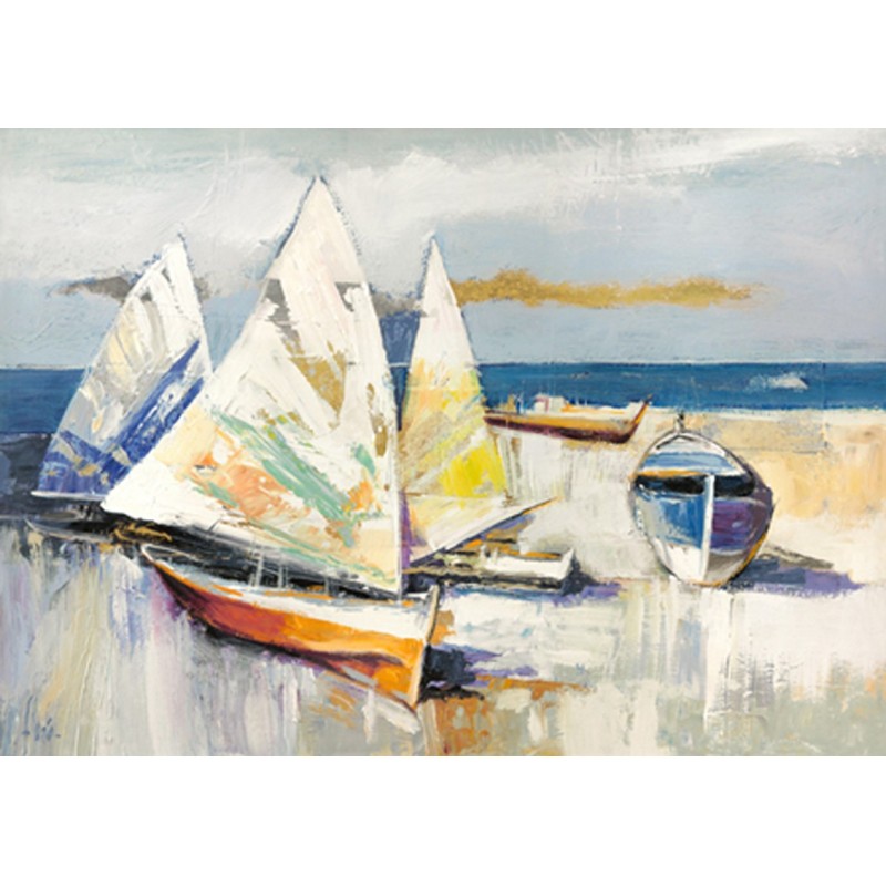 Luigi Florio - Barche sulla spiaggia