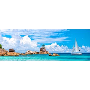 Pangea Images - Sailboat at La Digue, Seychelles
