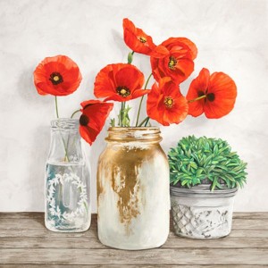 Jenny Thomlinson - Floral composition with Mason Jars II