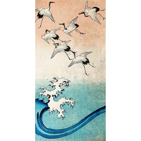 ANDO HIROSHIGE - Cranes Flying (detail)