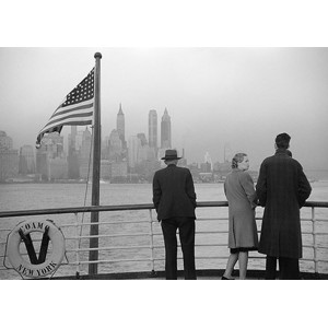 ANONYMOUS - Lower Manhattan seen from the S.S. Coamo leaving New York