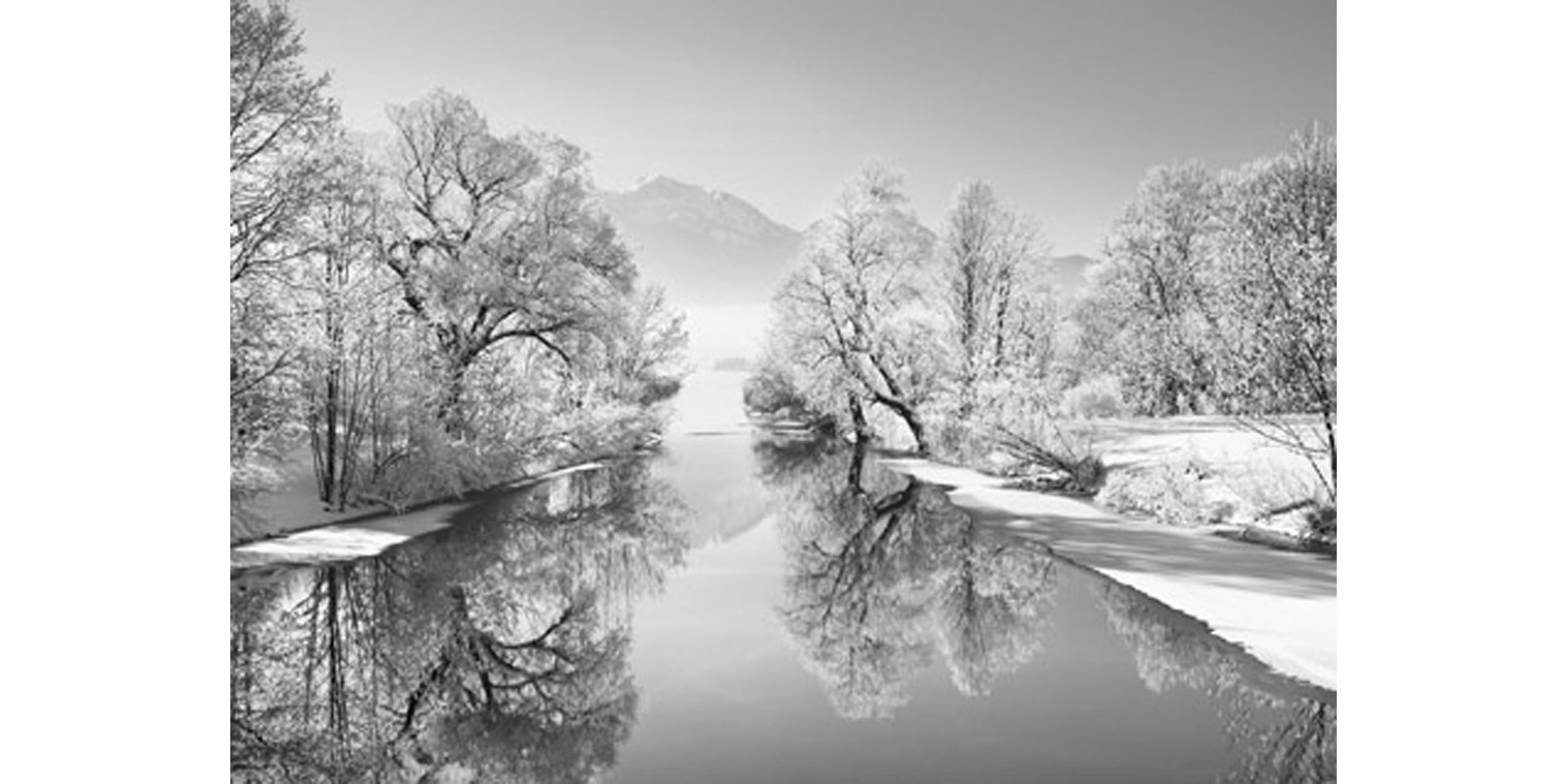 FRANK KRAHMER - Winter landscape at Loisach, Germany (BW)