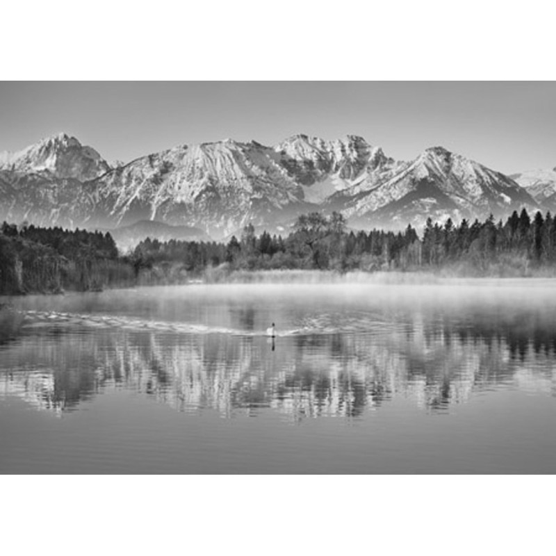 FRANK KRAHMER - Allgaeu Alps and Hopfensee lake, Bavaria, Germany (BW)
