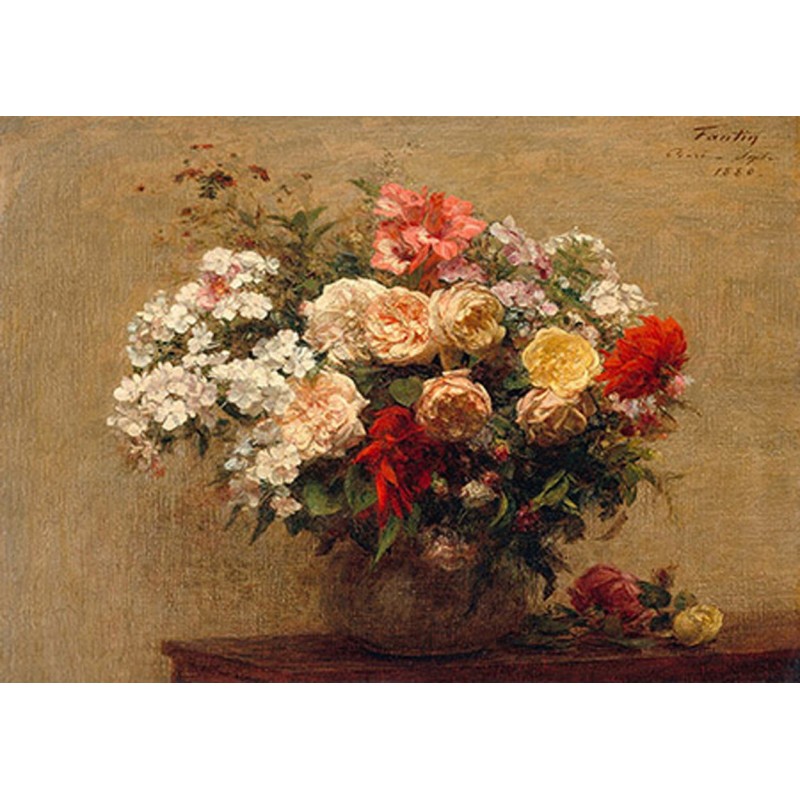 Henri Fantin-Latour - Vase with Summer Flowers  | Pg-Plaisio.gr