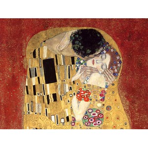 GUSTAV KLIMT - The Kiss, detail (Red variation)