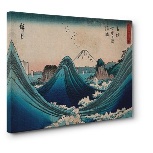 Ando Hiroshige - Mount Fuji seen through the waves at Manazato no hama  | Pg-Plaisio.gr