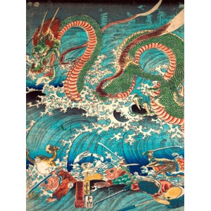 Kuniyoshi Utagawa - Recovering a jewel from the palace of the dragon king II  | Pg-Plaisio.gr
