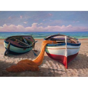 Adriano Galasso - Barche sulla spiaggia