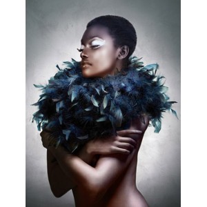 Julian Lauren - Woman with Feathered Scarf