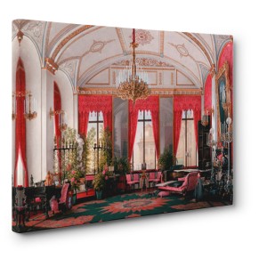Edward Petrovich Hau - Interiors of the Winter Palace: the Raspberry Study