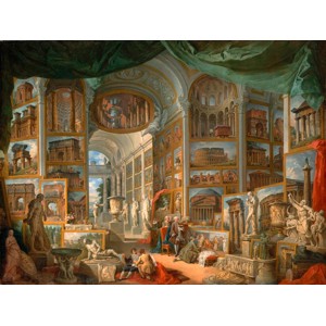 Giovanni Paolo Panini - Galleria con vedute di Roma antica
