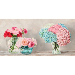 Remy Dellal - Fleurs et Vases Blanc