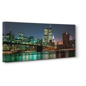 Barry Mancini - The Brooklyn Bridge and Twin Towers at Night